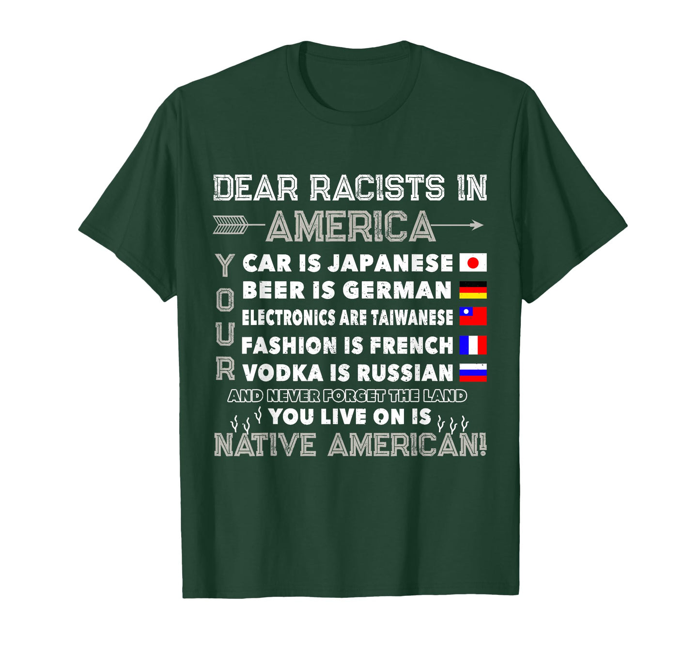 Dear Racist In America You Live On Native American T-Shirt
