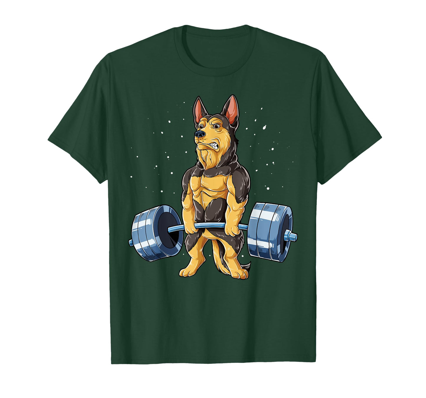 German Shepherd Weightlifting Funny Deadlift Men Fitness Gym T-Shirt