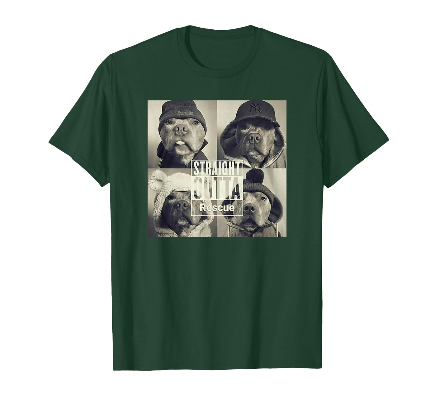 Straight Outta Rescue Pitbull T-Shirt T-Shirt