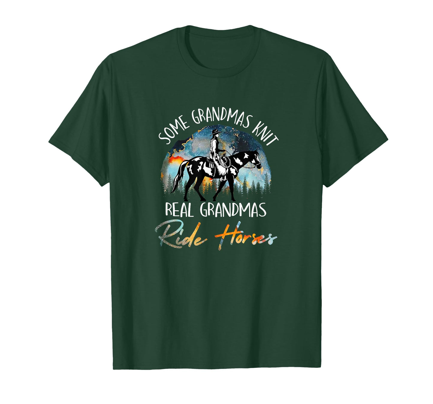 Real Grandmas Ride Horses Grandma Horse Riding Equestrian T-Shirt