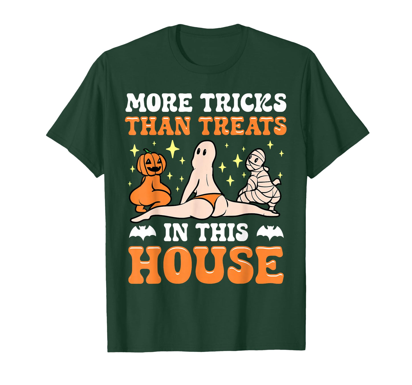 More Tricks Than Treats in This House Sexy Halloween Crew T-Shirt
