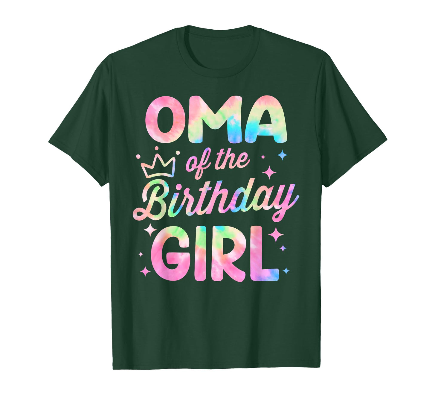 Oma Of The Birthday Girl Tie Dye Bday Party T-Shirt