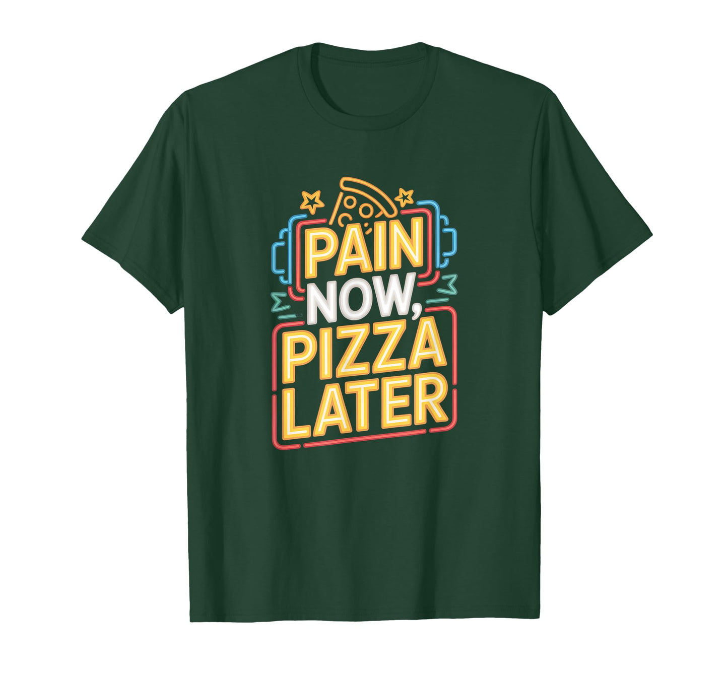 Pain Now Pizza Later Fitness Funny Gym Workout for Men Women T-Shirt