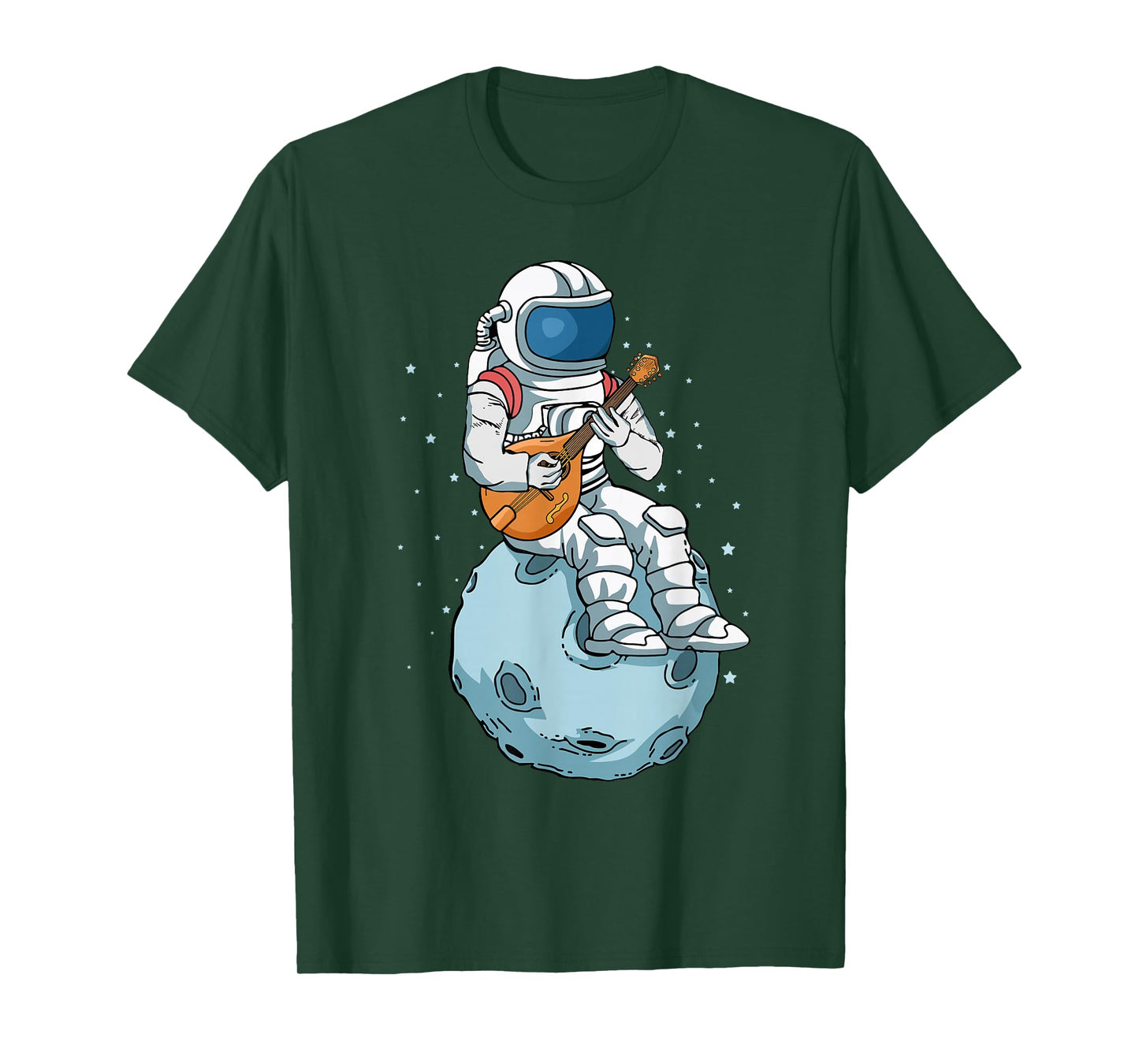 Astronaut Playing Mandolin Country Music Bluegrass T-Shirt