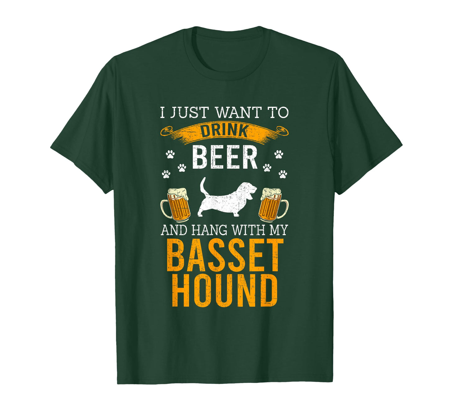 I Just Want To Drink Beer & Hang With My Basset Hound T-Shirt