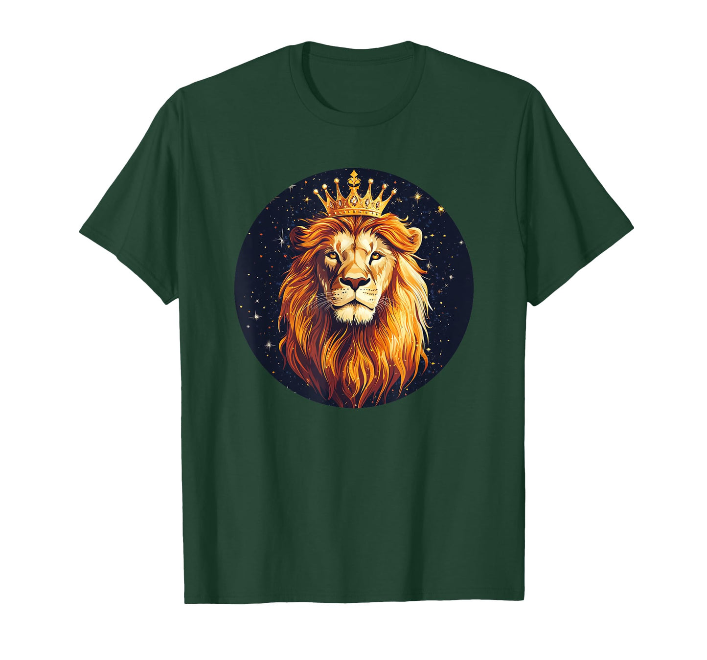 Cool Lion Face in a Crown for a Bold Look T-Shirt