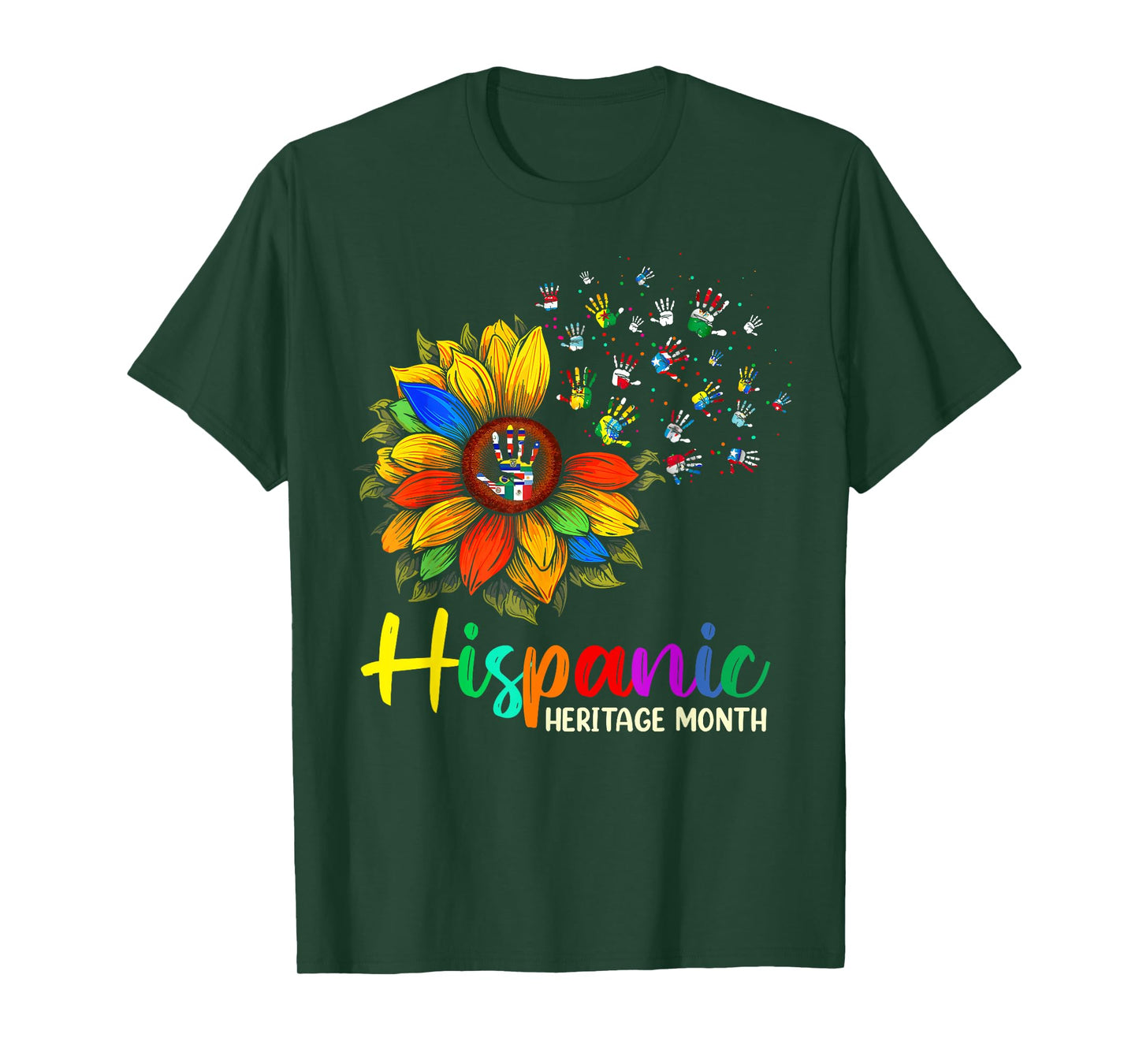 National Hispanic Heritage Month Sunflower All Countries T-Shirt
