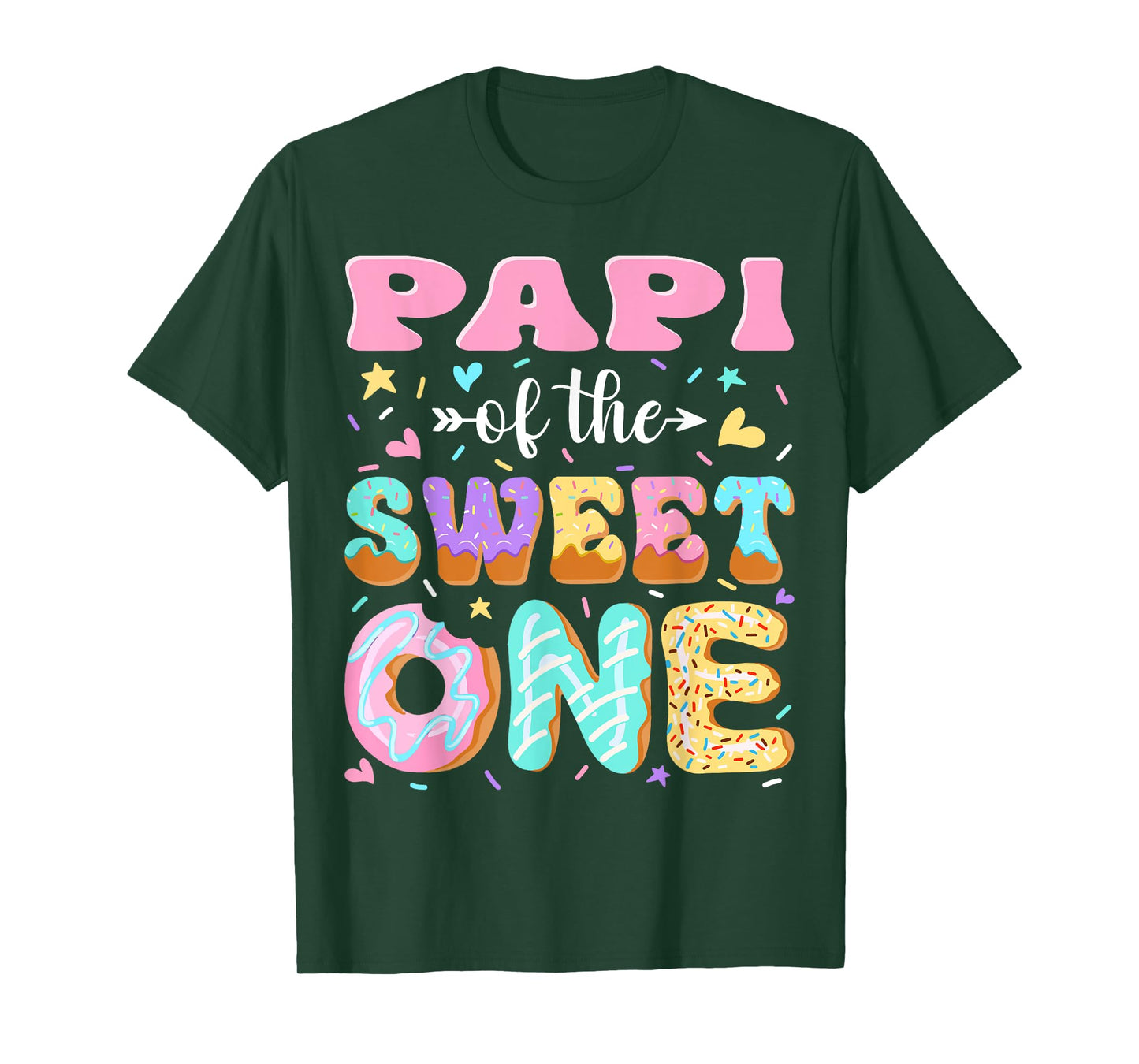 Papi of The Sweet One First Birthday Matching Family T-Shirt