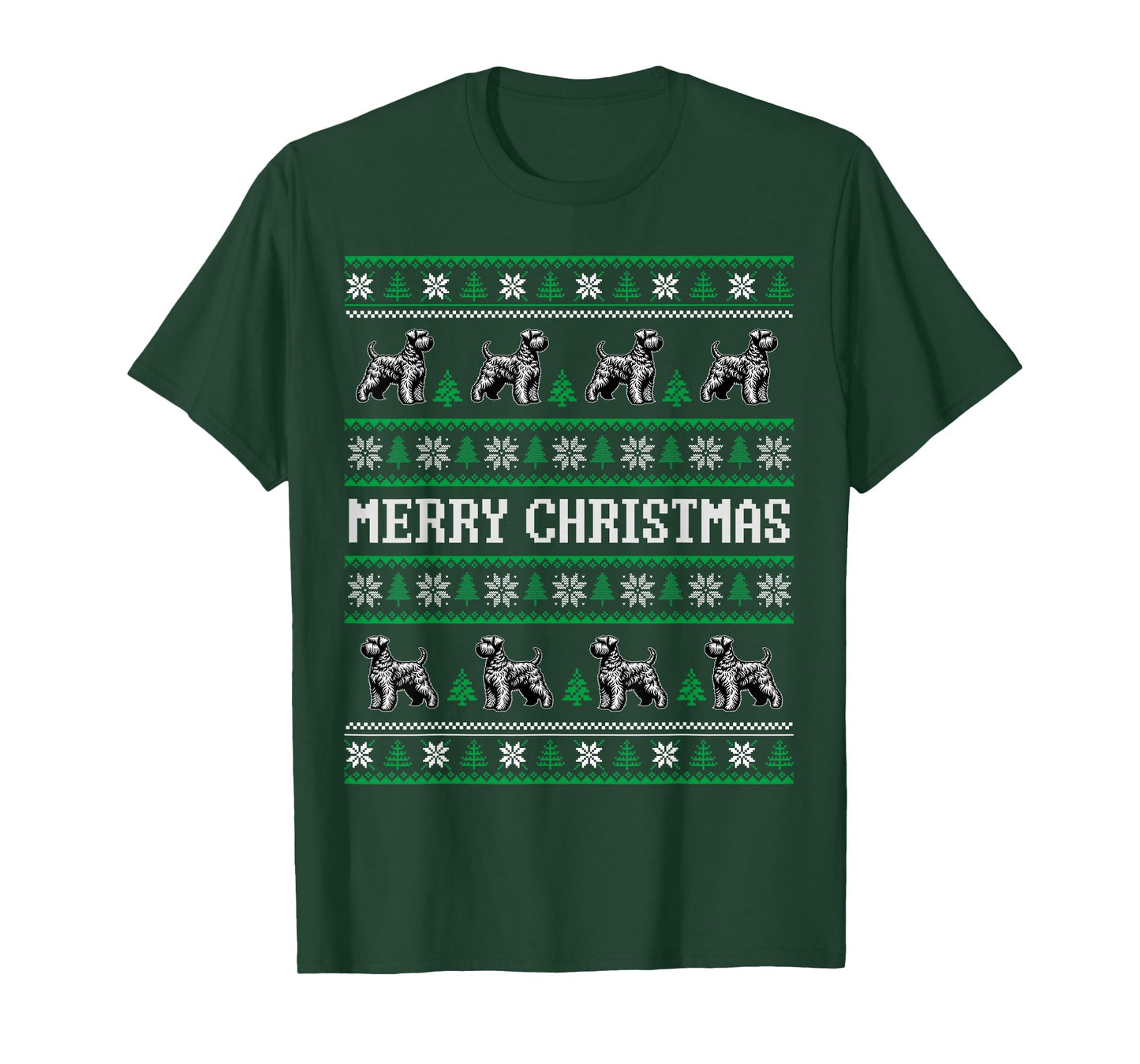Ugly Sweater Wheaten Terrier Dog Christmas Dog Lover Xmas T-Shirt for Men Women Kids