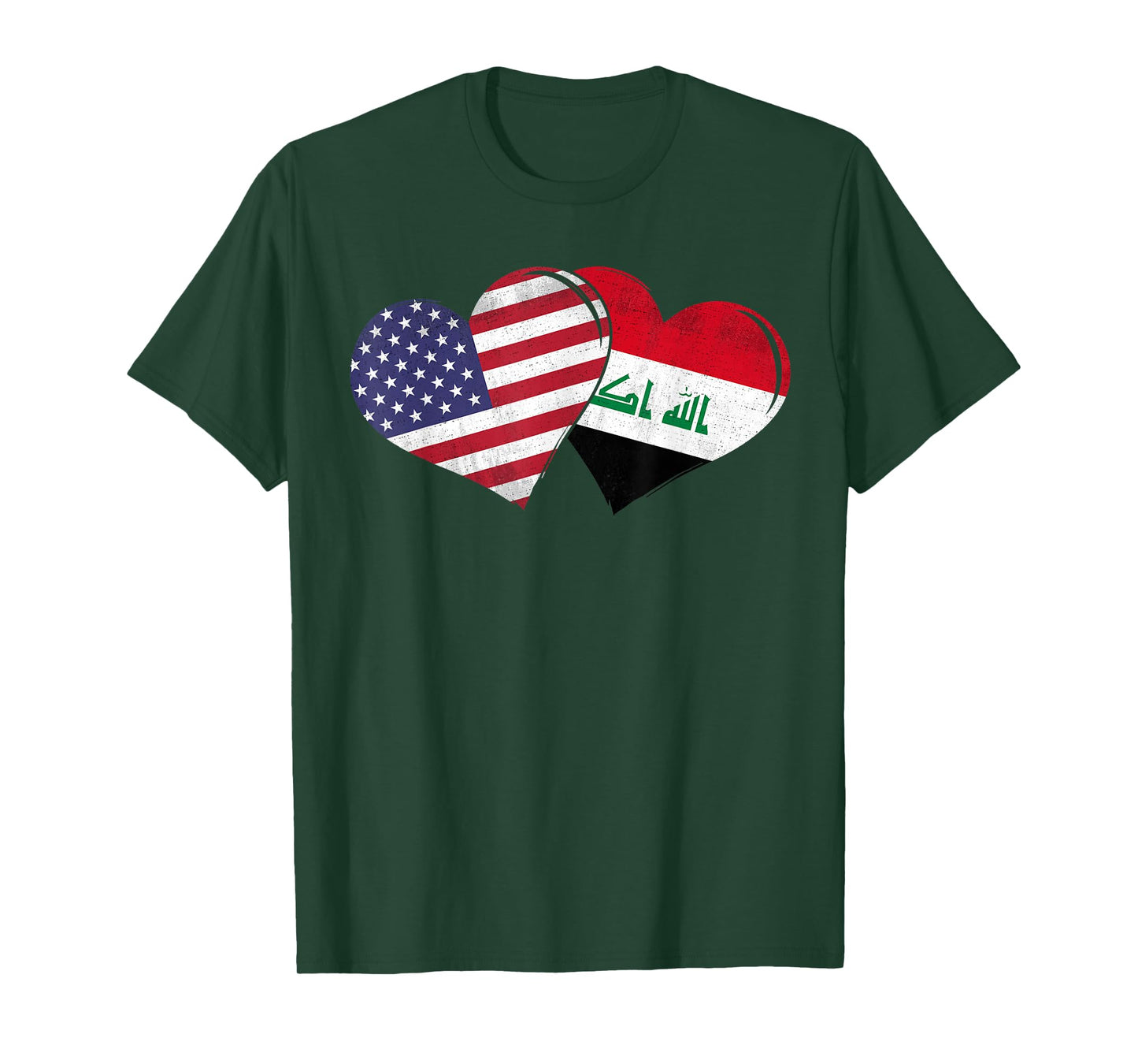 Vintage Iraq - American Flag Heart For Iraqi T-Shirt