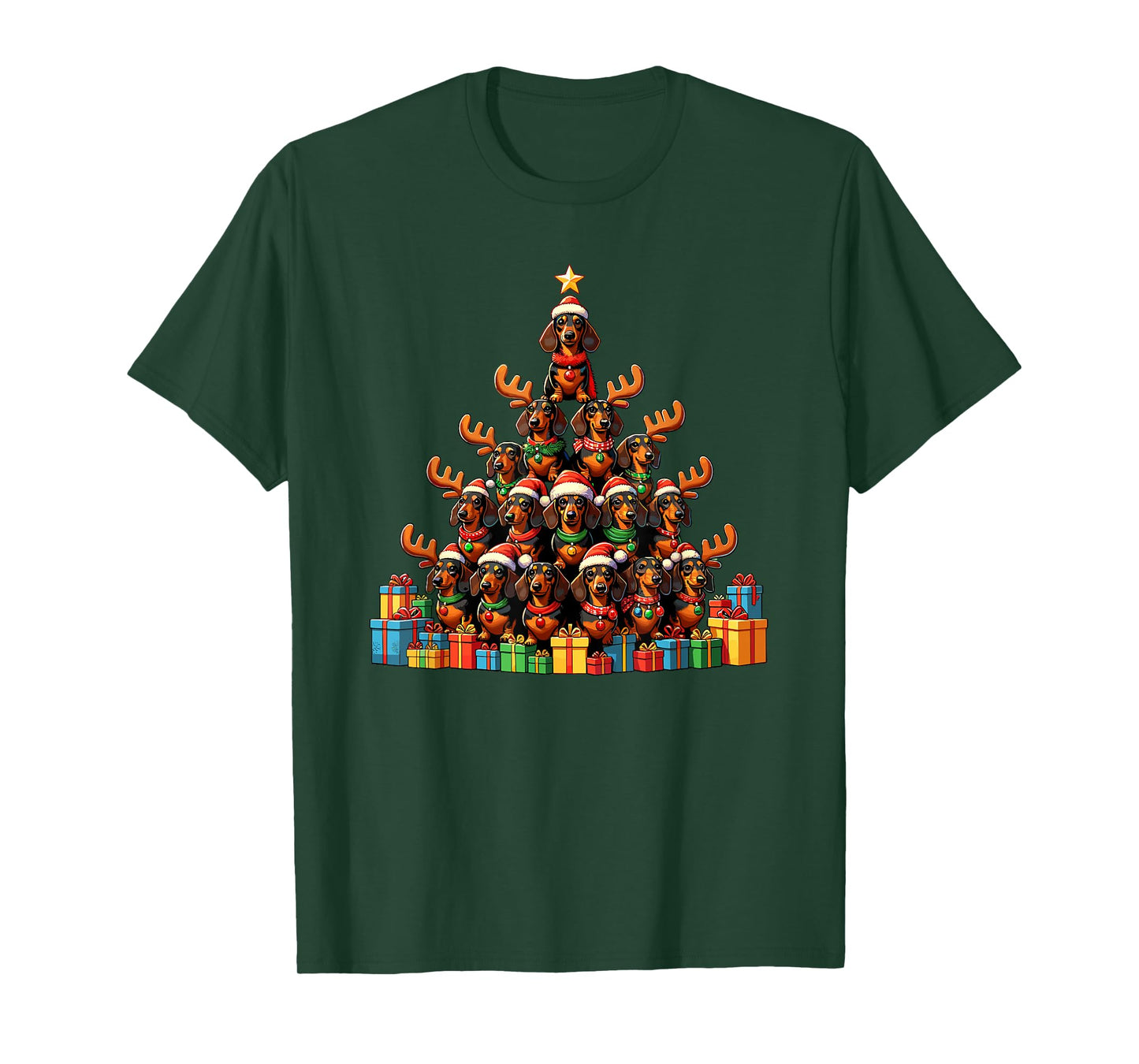 Christmas Tree Dachshund Dog Dachshunds Doxie T-Shirt