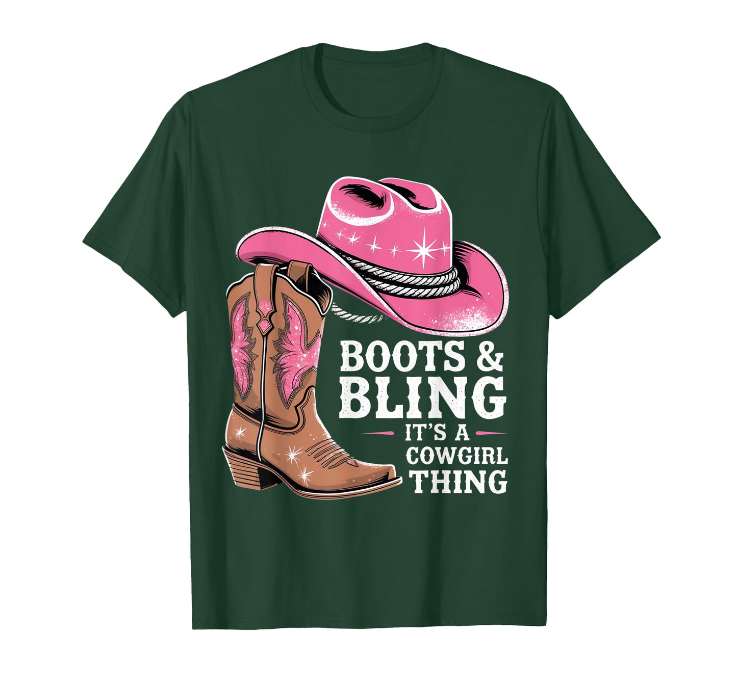 Boots & Bling It’s a Cowgirl Thing Western Rodeo Country T-Shirt