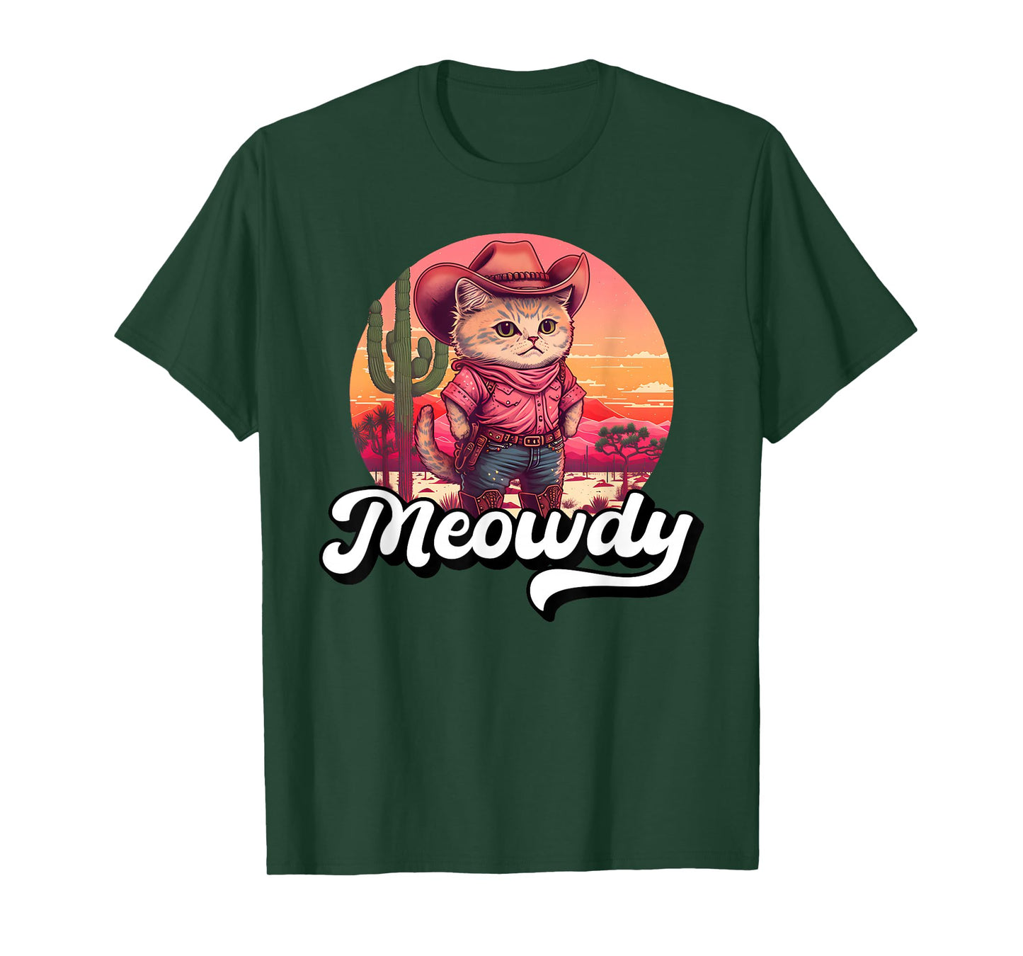 Meowdy Texas Cat Meme Country Music Cowgirl Cute Cat T-Shirt