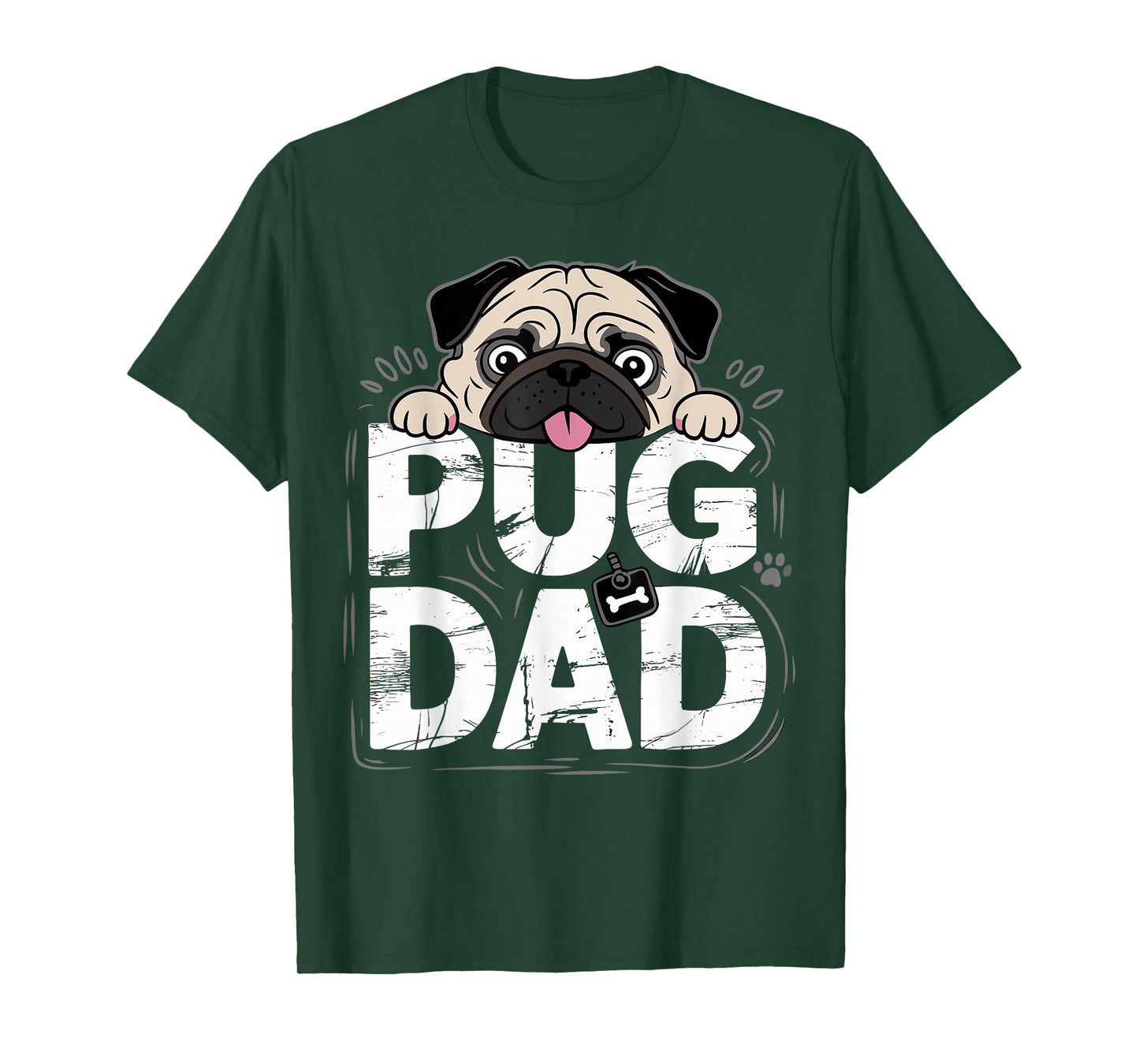 Funny Pug Dad Father's Day Dog Lovers T-Shirt