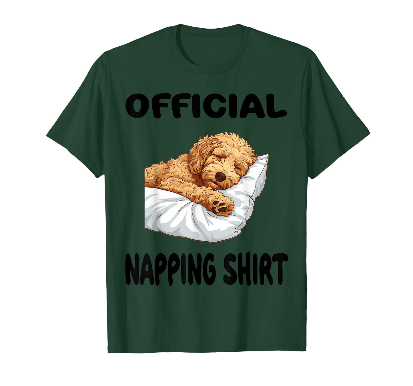 Goldendoodle Dog Pajamas Nightgown Official Napping T-Shirt