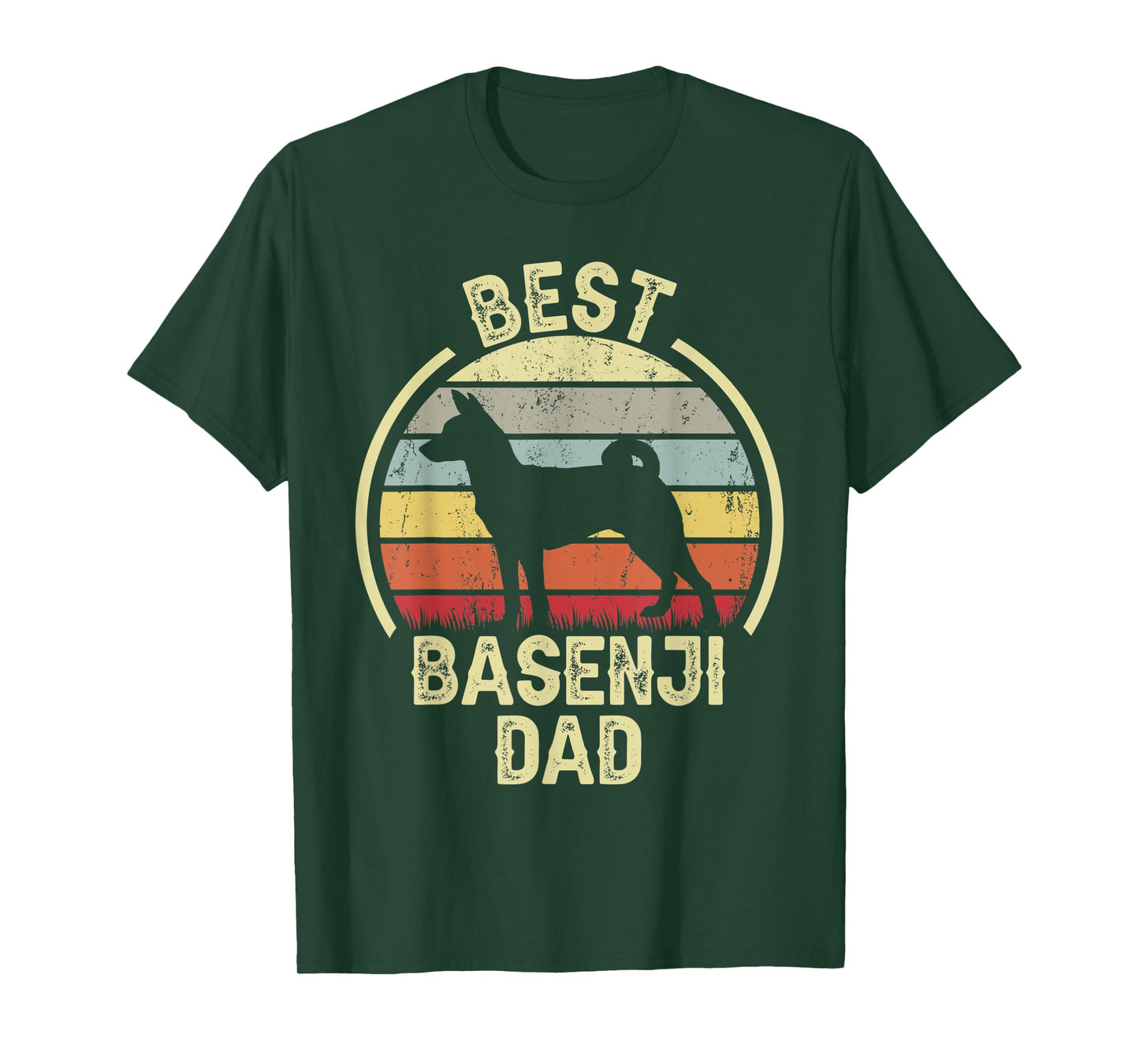 Best Dog Father Dad - Vintage Basenji T-Shirt