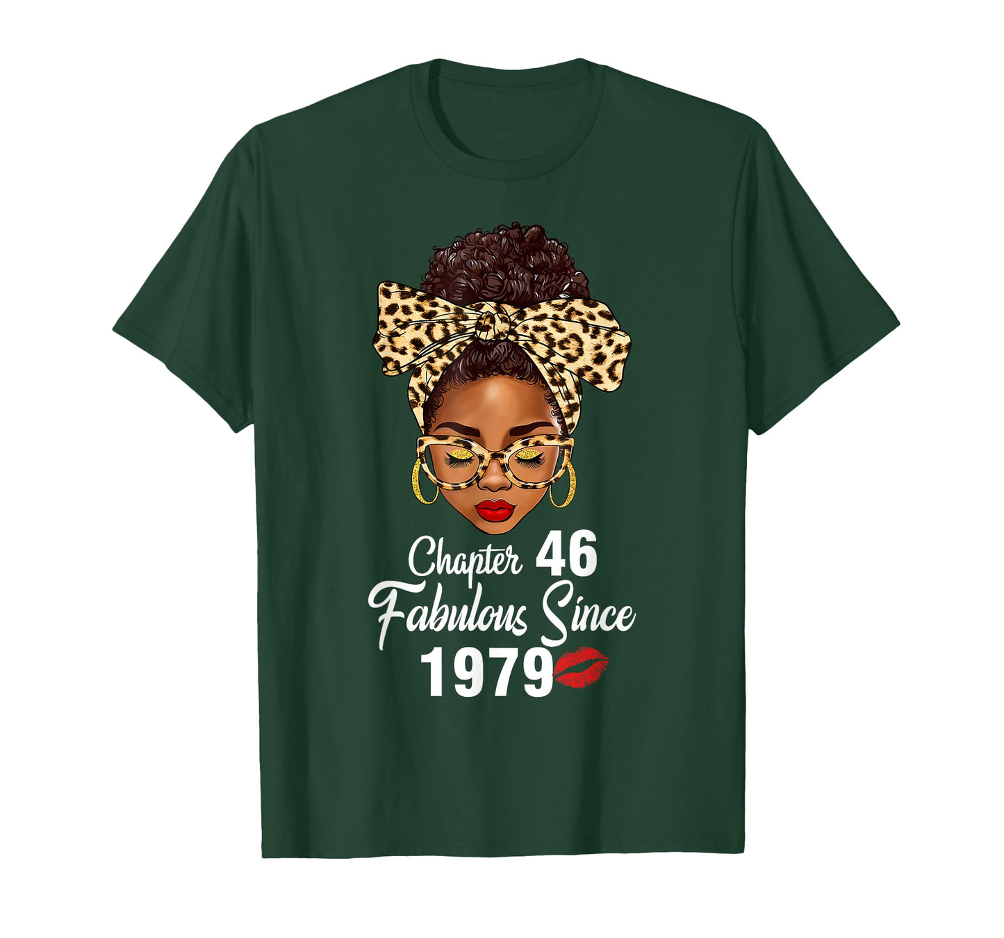 Chapter 46 Fabulous Since 1979 46th Birthday Women Leopard T-Shirt