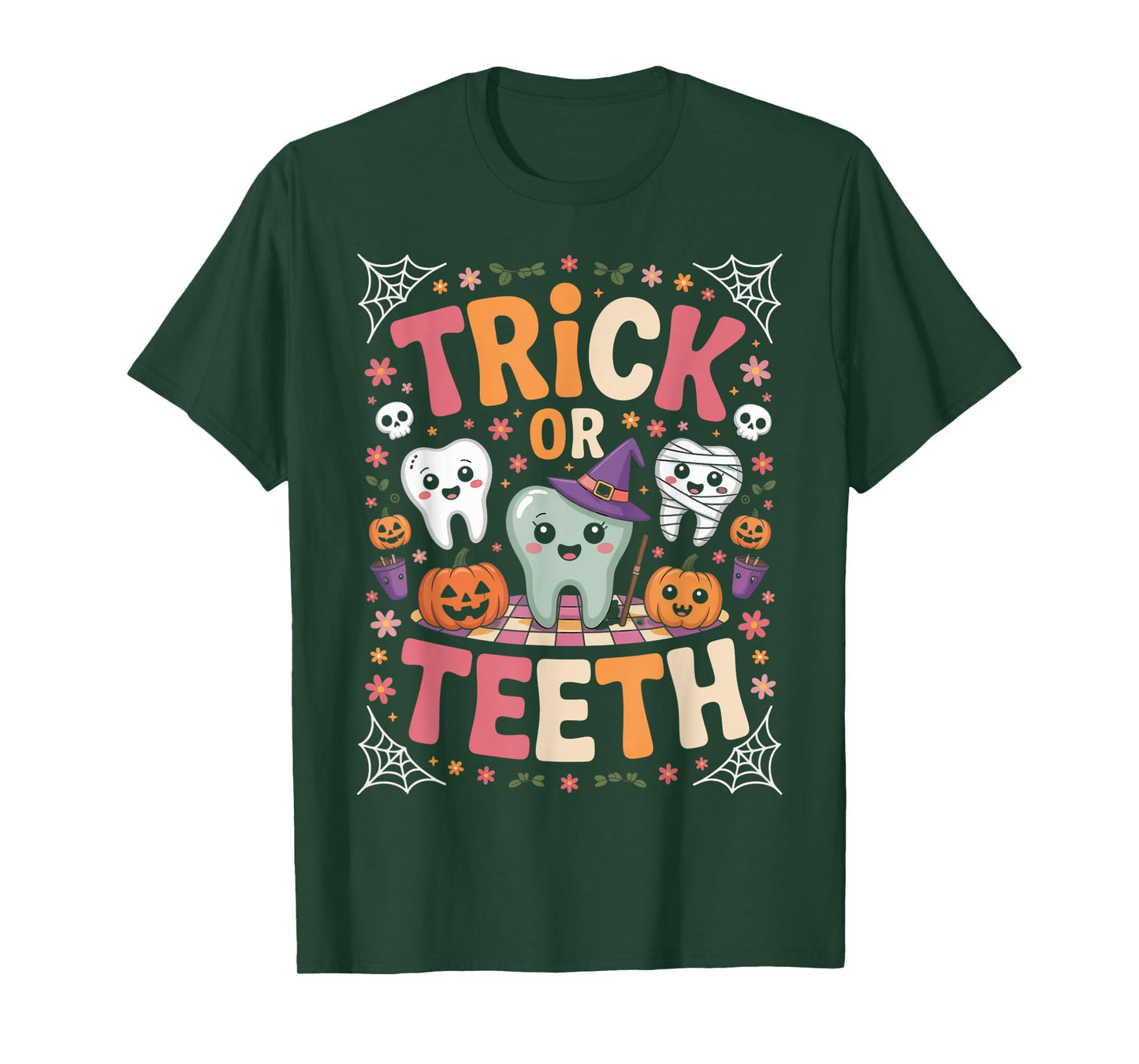 Halloween Dentist Trick Teeth Tooth Costumes Dental Office T-Shirt