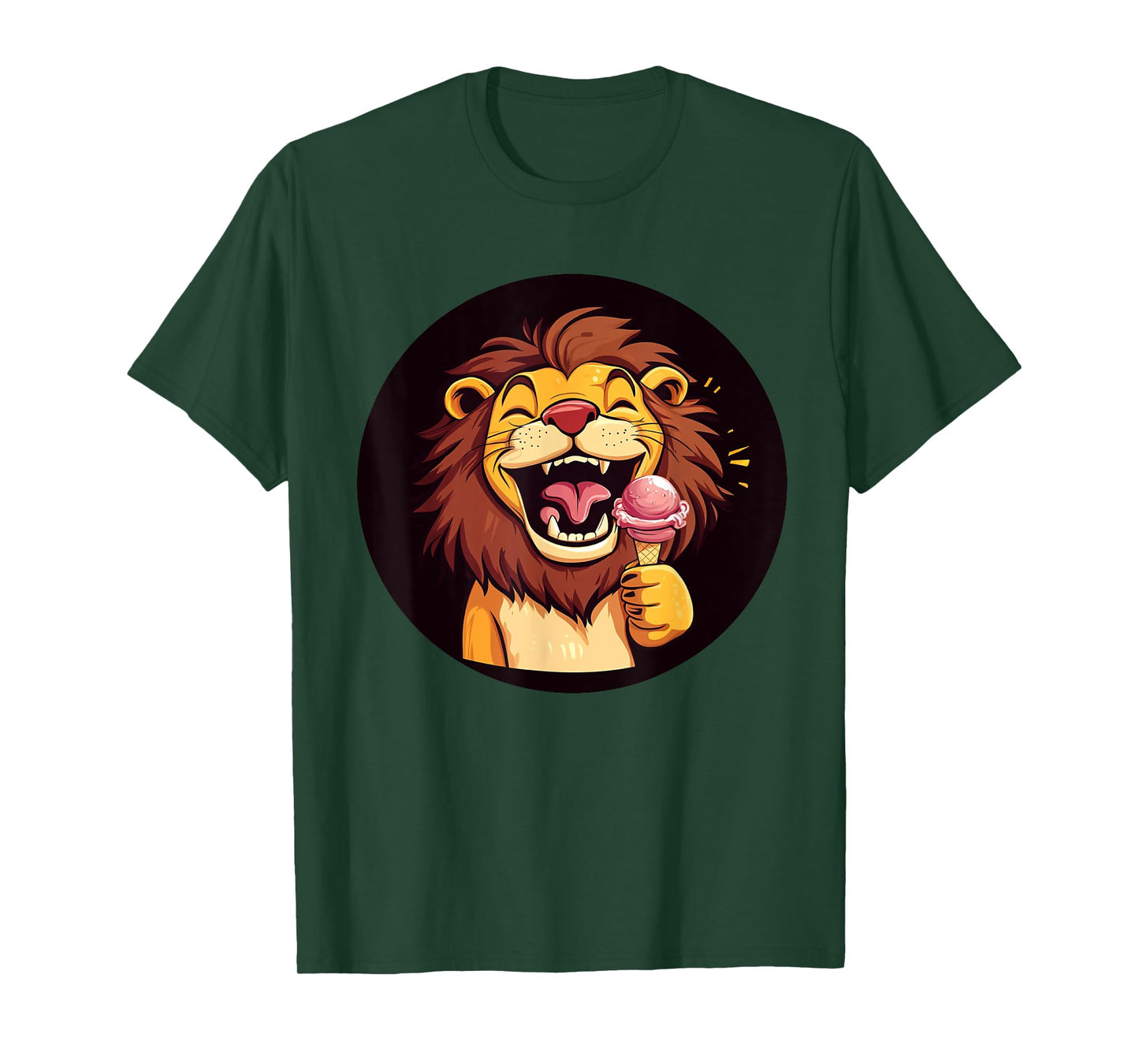 Ice Cream and laughing Lions, Perfect for a Sweet Day T-Shirt