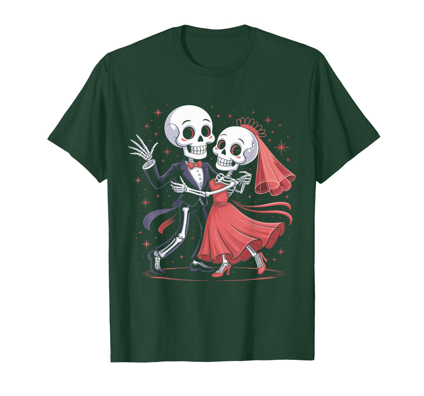 Dancing Couple Skeleton Dancer Halloween Dance Lover T-Shirt