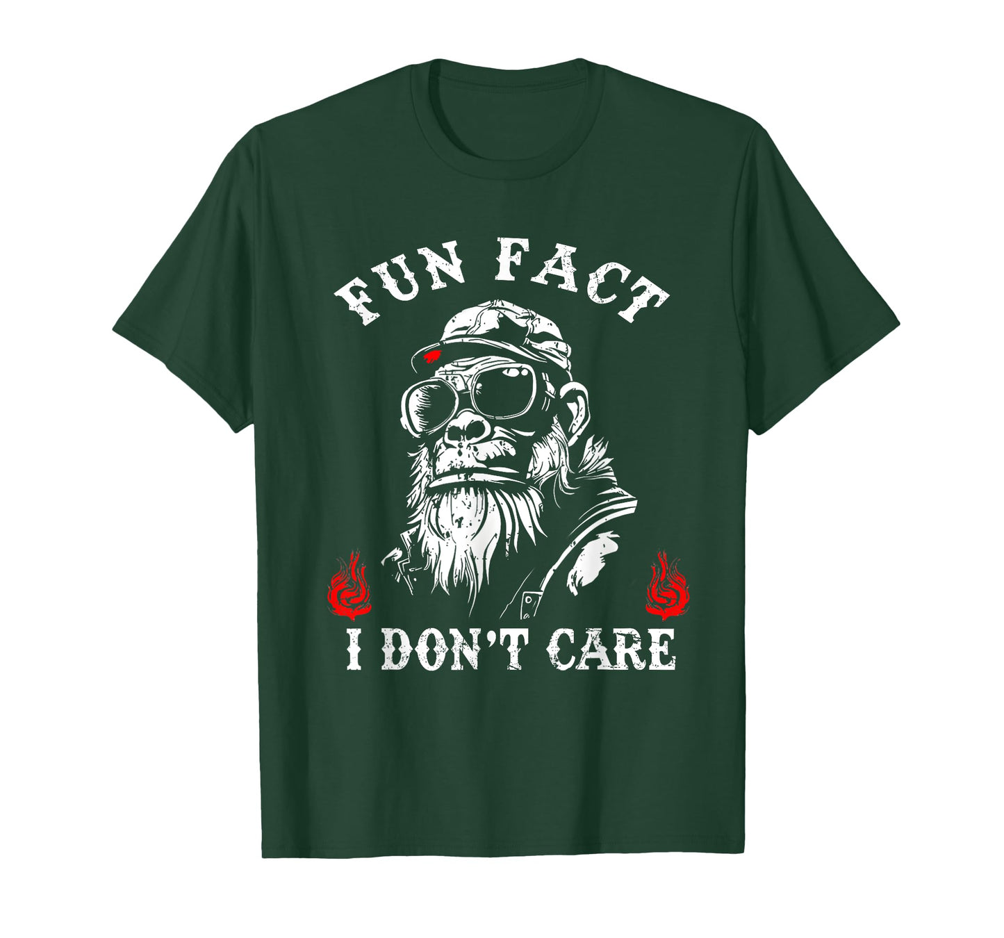 Fun Fact I Don't Care Cool Grandpa Swag Gorillas T-Shirt
