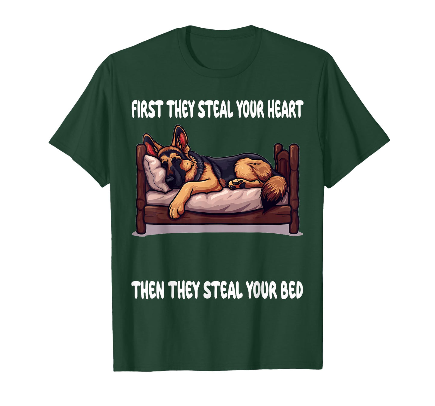 German Shepherd Sleeping Pajamas Nightgown T-Shirt