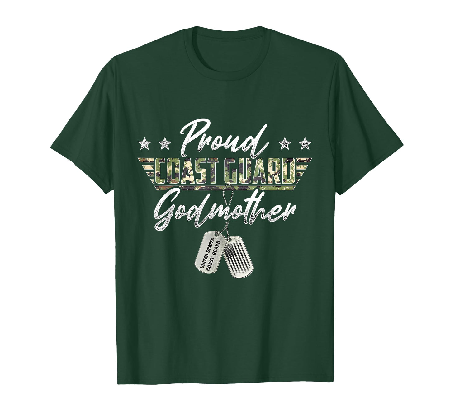 Proud Coast Guard Godmother American Military Gifts T-Shirt