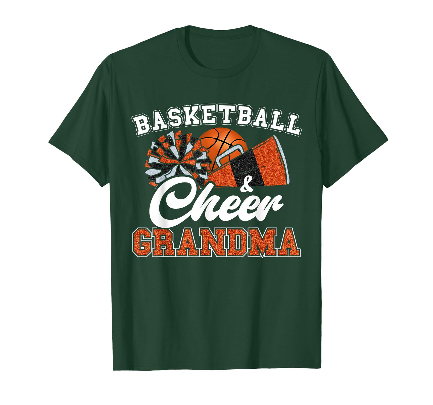 Proud Basketball & Cheer Grandma Cheerleader G-Ma Orange T-Shirt
