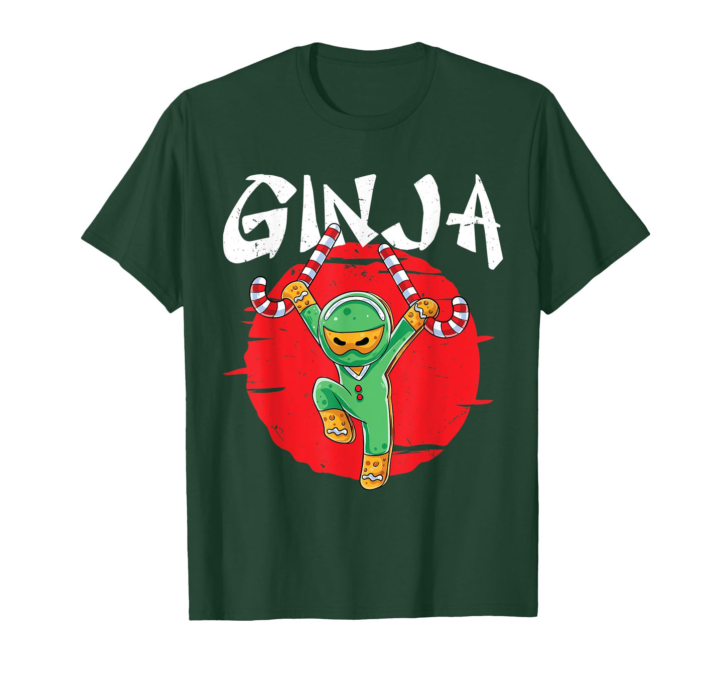 Ginja Ninja Ninjabread Man Gingerbread Ninja Ugly Christmas T-Shirt