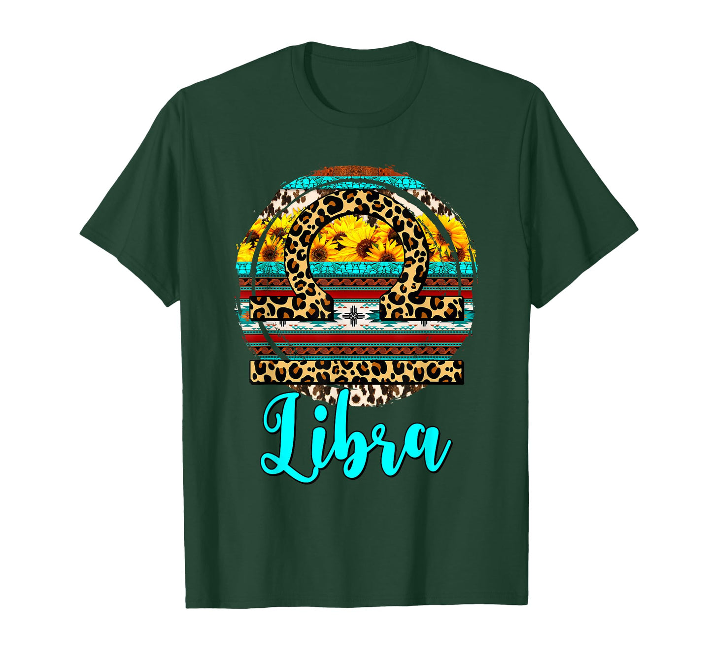 Libra Western Cowgirl Cowboy Leopard Zodiac Sign T-Shirt