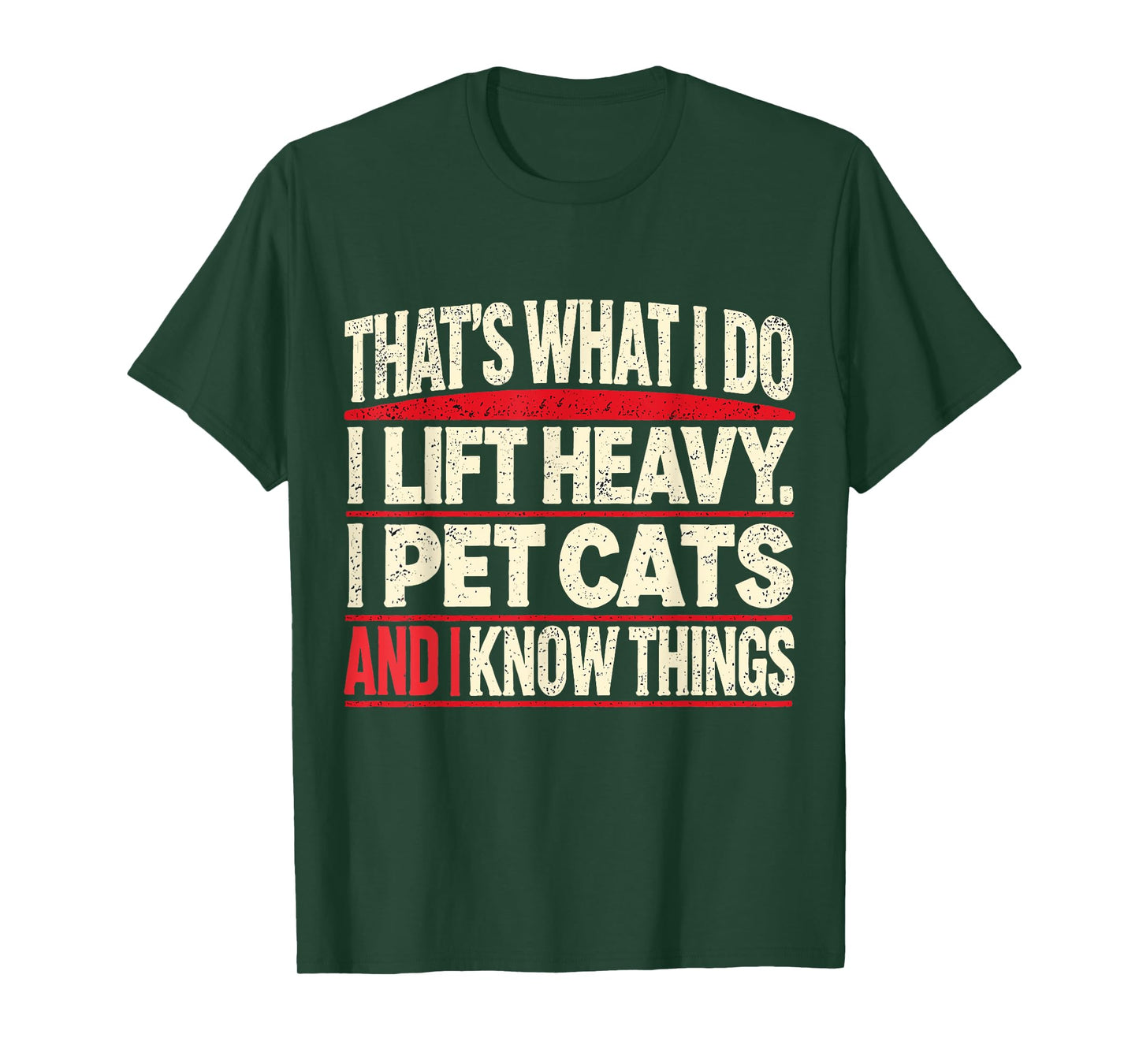That's What I Do I Lift Heavy Pet Cats Lover Unisex-Adults Funny Gym Workout Weightlifting Cat Animal Powerlifting T-Shirt Black Short Sleeve T-Shirt Small
