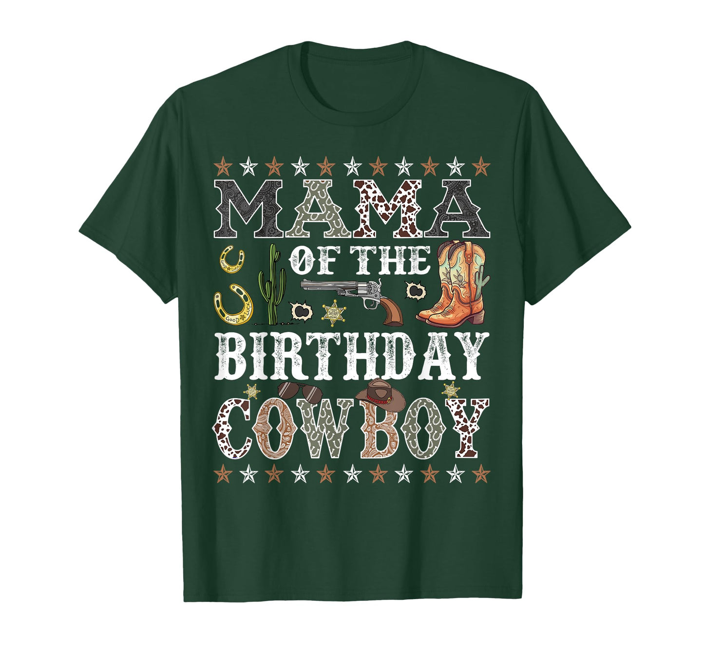 Mama Of The Birthday Cowboy Rodeo Mama T-Shirt