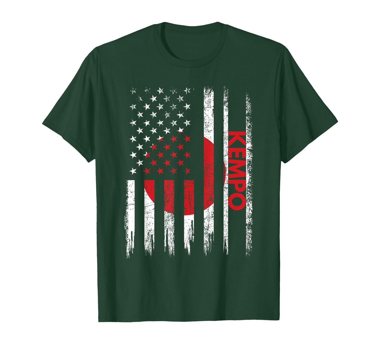 Kempo American Flag Karate Japanese Martial Arts T-Shirt