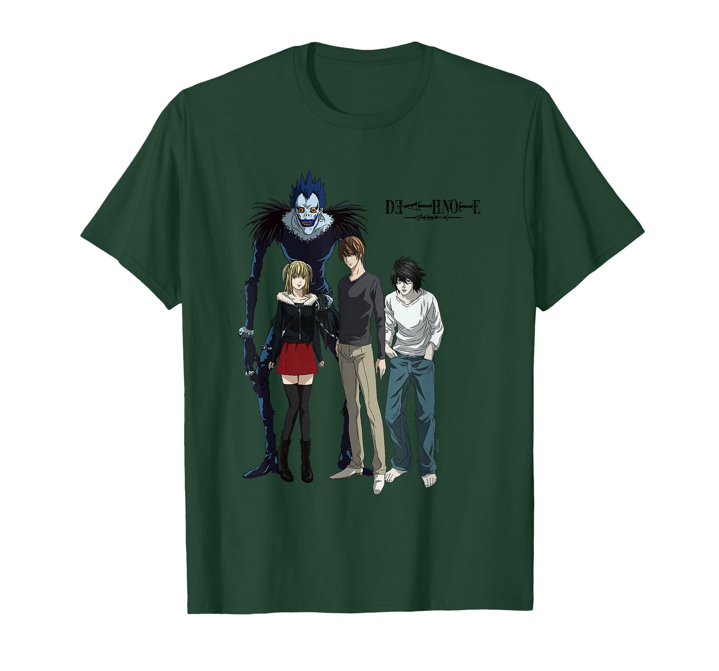 Death Note Main Characters Posing with Logo Anime T-Shirt