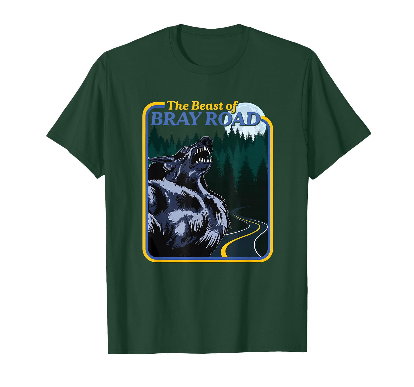 National Introvert Society Retro Wisconsin Dogman Cryptid T-Shirt - Black, Small