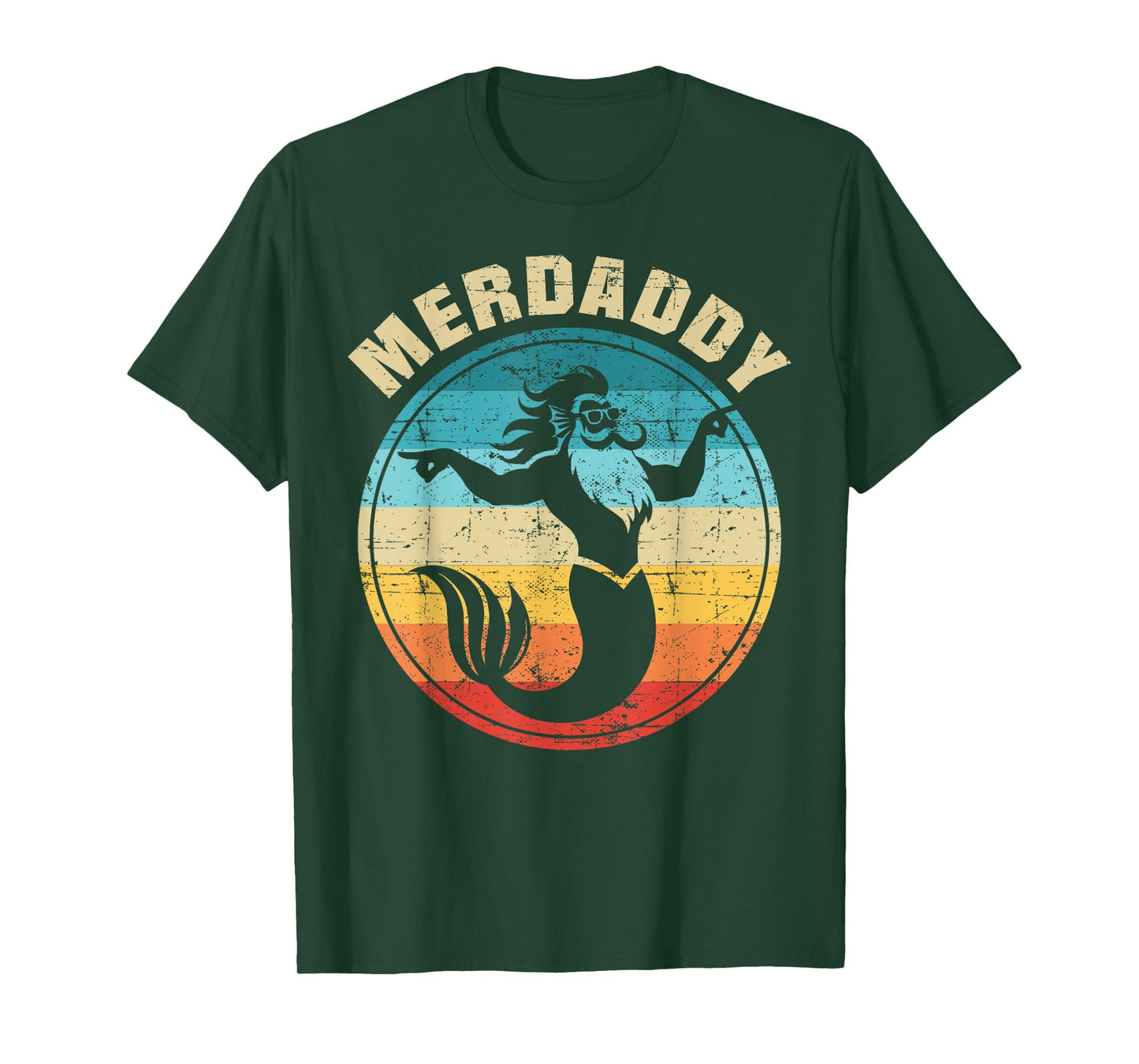 Merdaddy Mermaid Dad Funny Father's Day Tee Daddy of a Girl T-Shirt