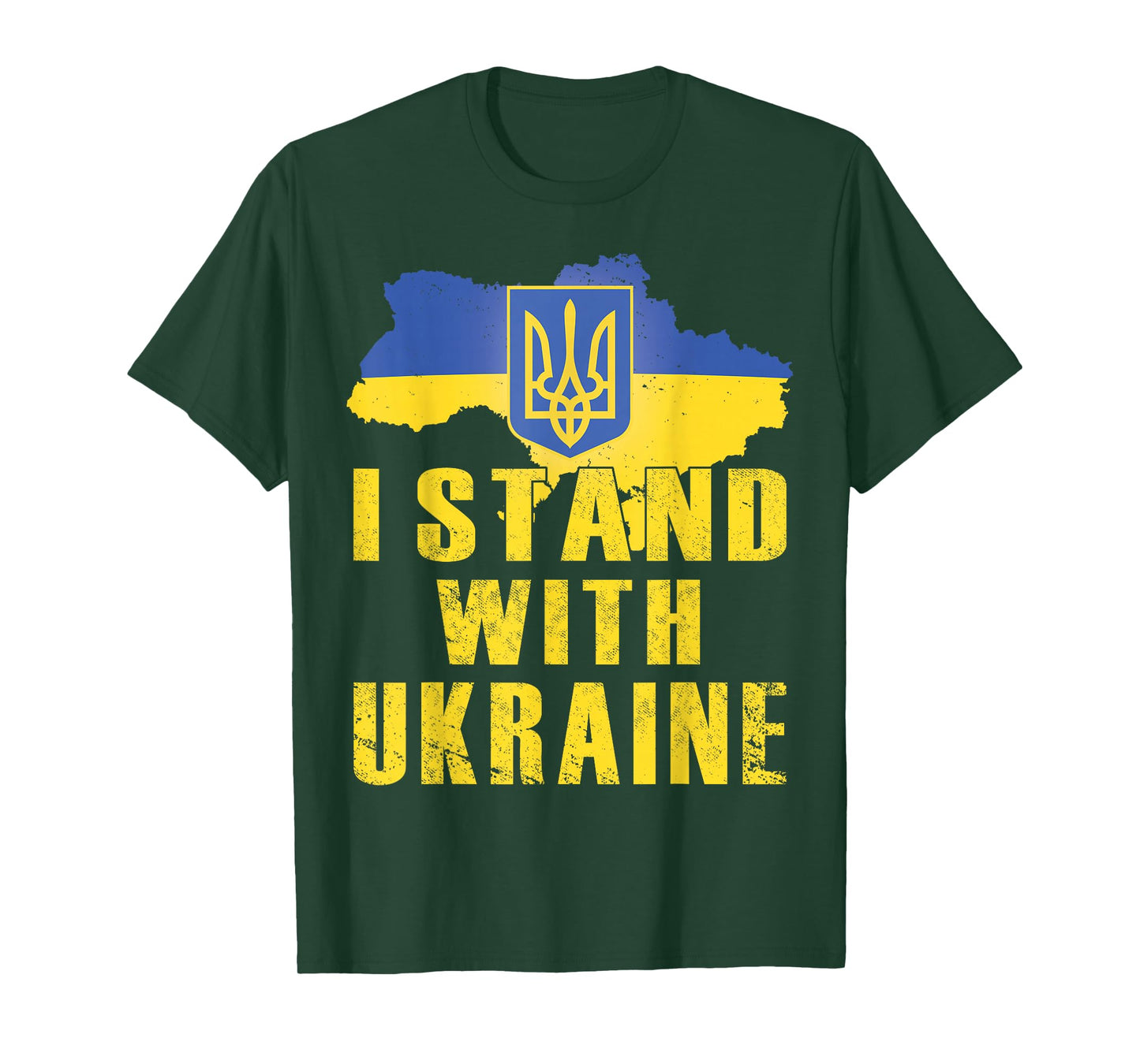 I Stand With Ukraine Shirt Ukrainian Flag Zelensky Tryzub T-Shirt