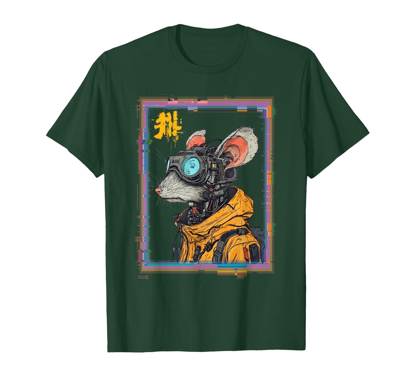 Japanese Cyberpunk Mouse Cool Rat T-Shirt