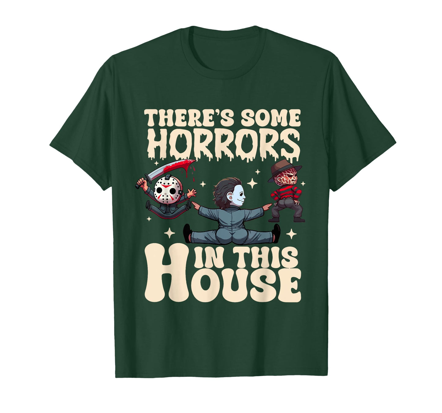 There's Some Horrors In This House Ghost Pumpkin Halloween T-Shirt