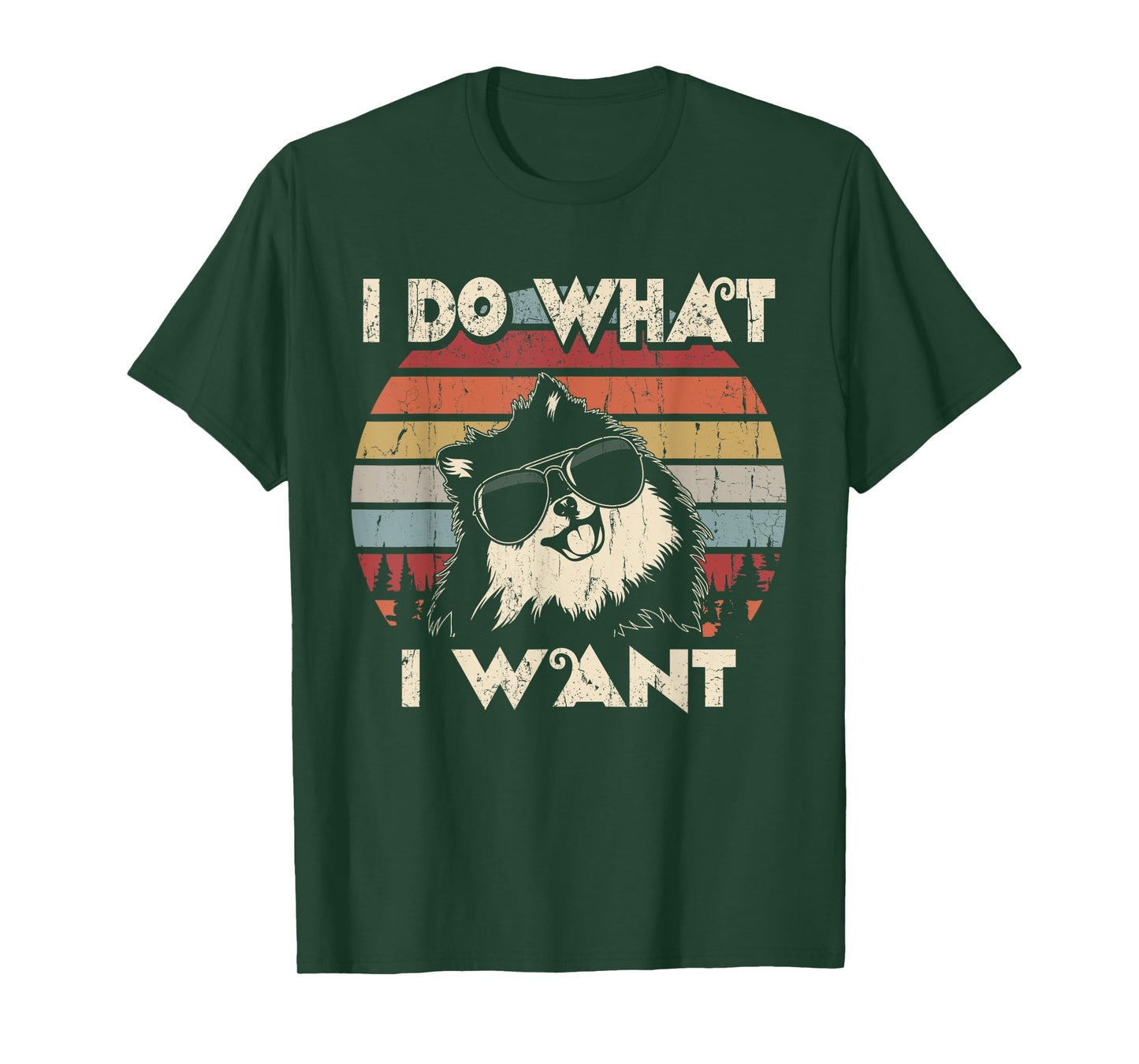 I do what I want funny Pomeranian Vintage Retro T-Shirt