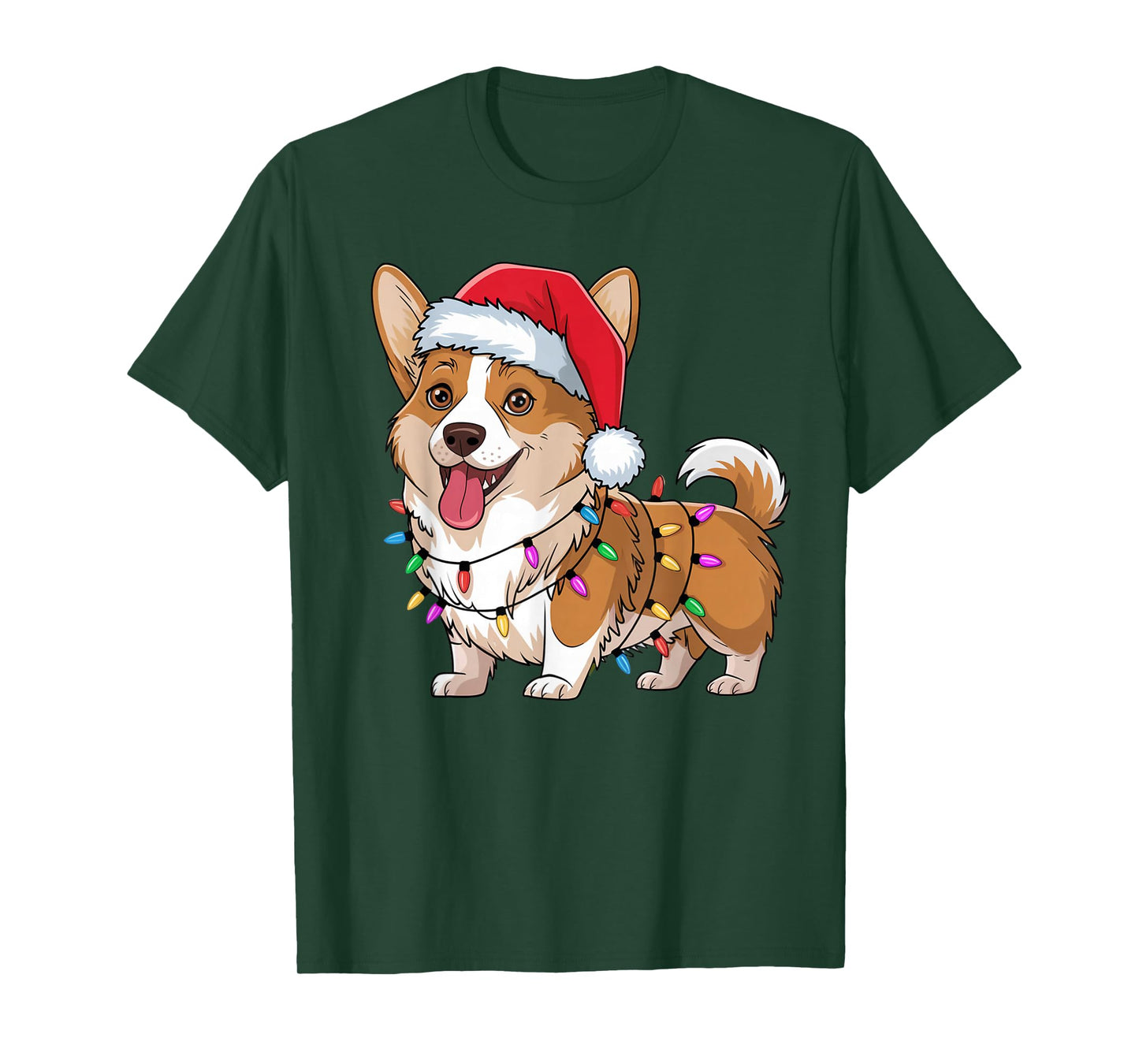 Cardigan Welsh Corgi Christmas Lights Xmas Dogs Gifts Women T-Shirt
