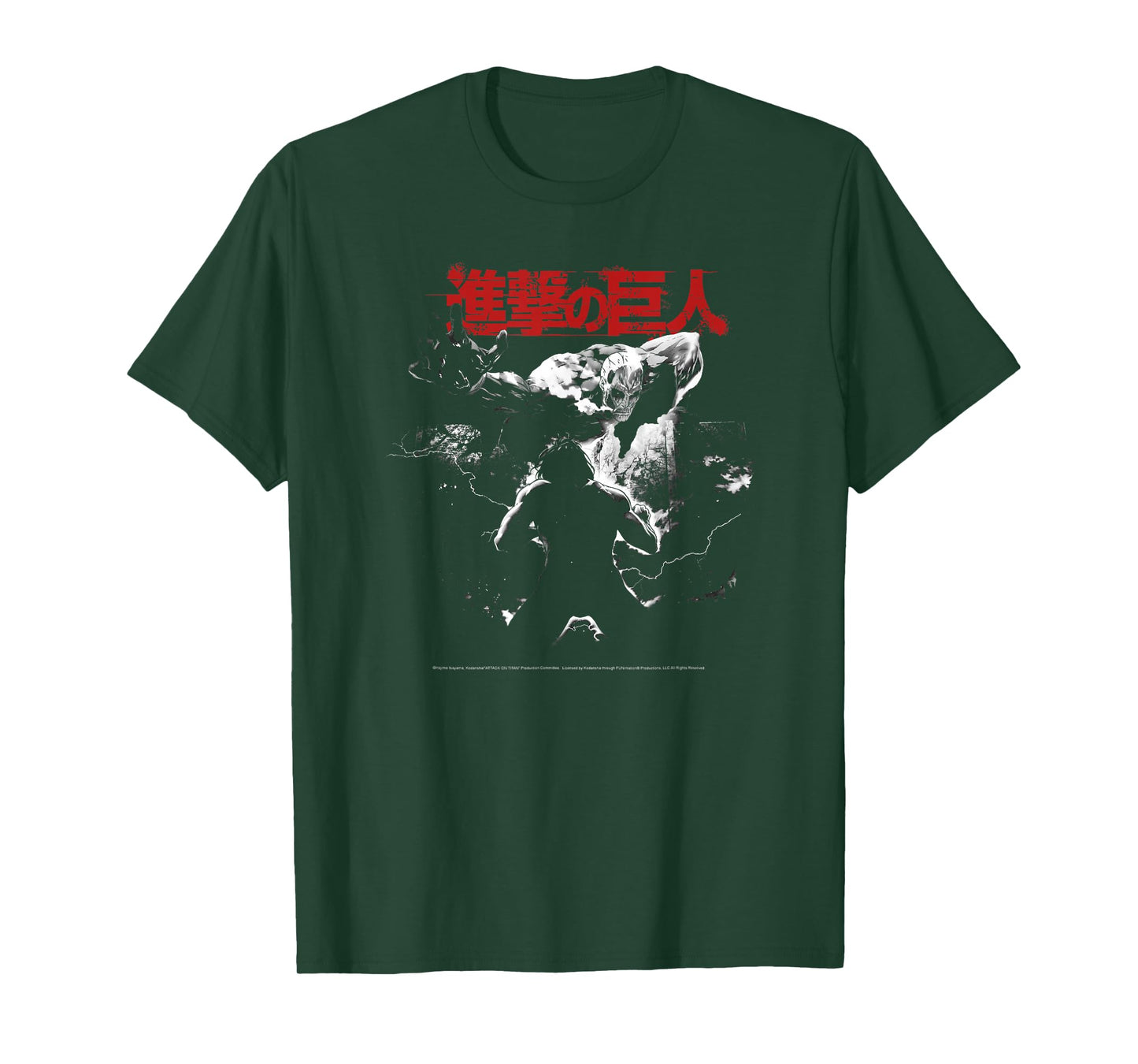 Attack on Titan Season 2 Black and White Key Art AOT Anime T-Shirt