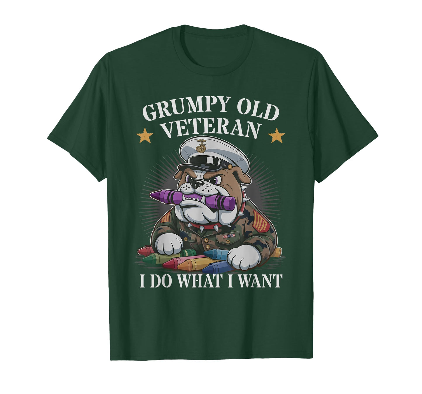 Cute Grumpy Old Veteran I DO What Want Squad Military Corps T-Shirt