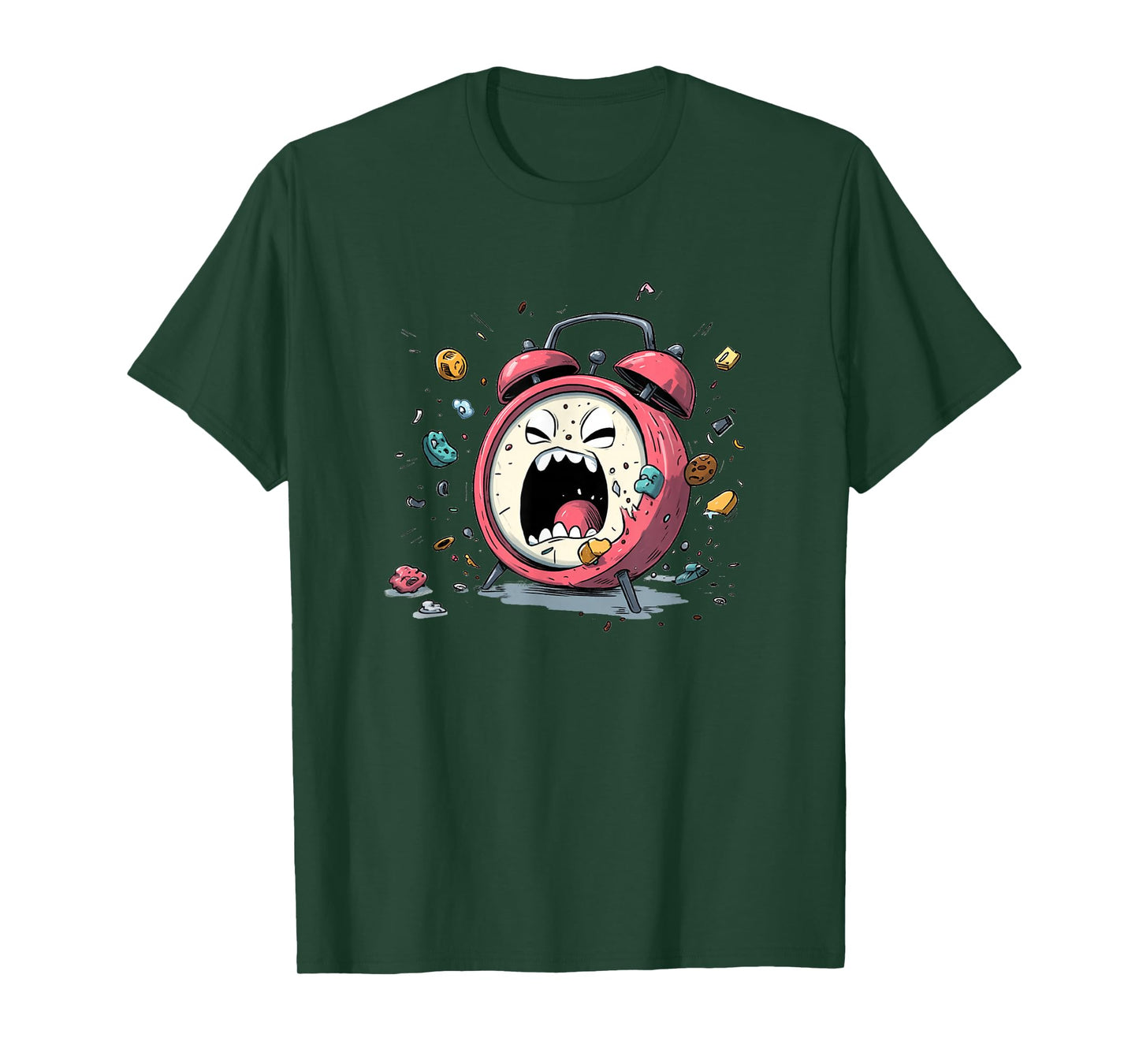 Funny Alarm Clock Graphic for Freaking Out Boys and Girls T-Shirt
