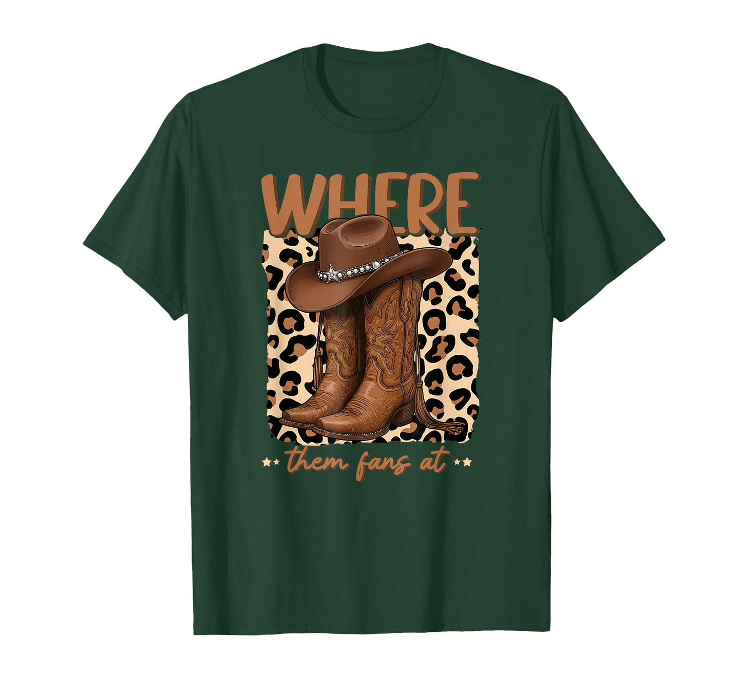 Where Them Fans at Boots On Da Ground Cowgirl Linedance T-Shirt