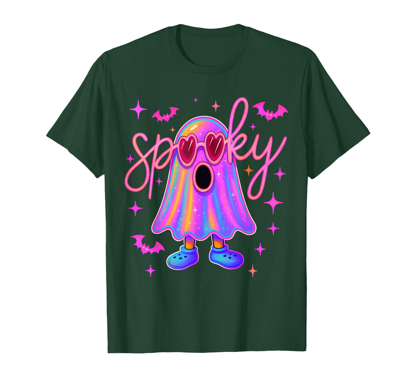 HUGvyn Halloween: Cute Spooky Booing Ghost Girl Sunglasses T-Shirt