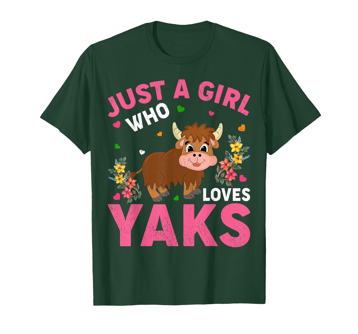 Yak Animal Lover Just A Girl Who Loves Yaks T-Shirt