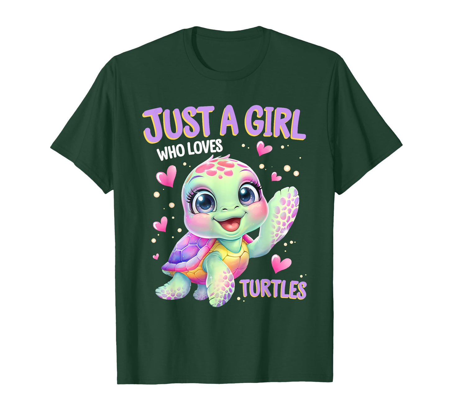 Sea Reptile Turtle Lovers Just A Girl Who Loves Turtles Kids T-Shirt