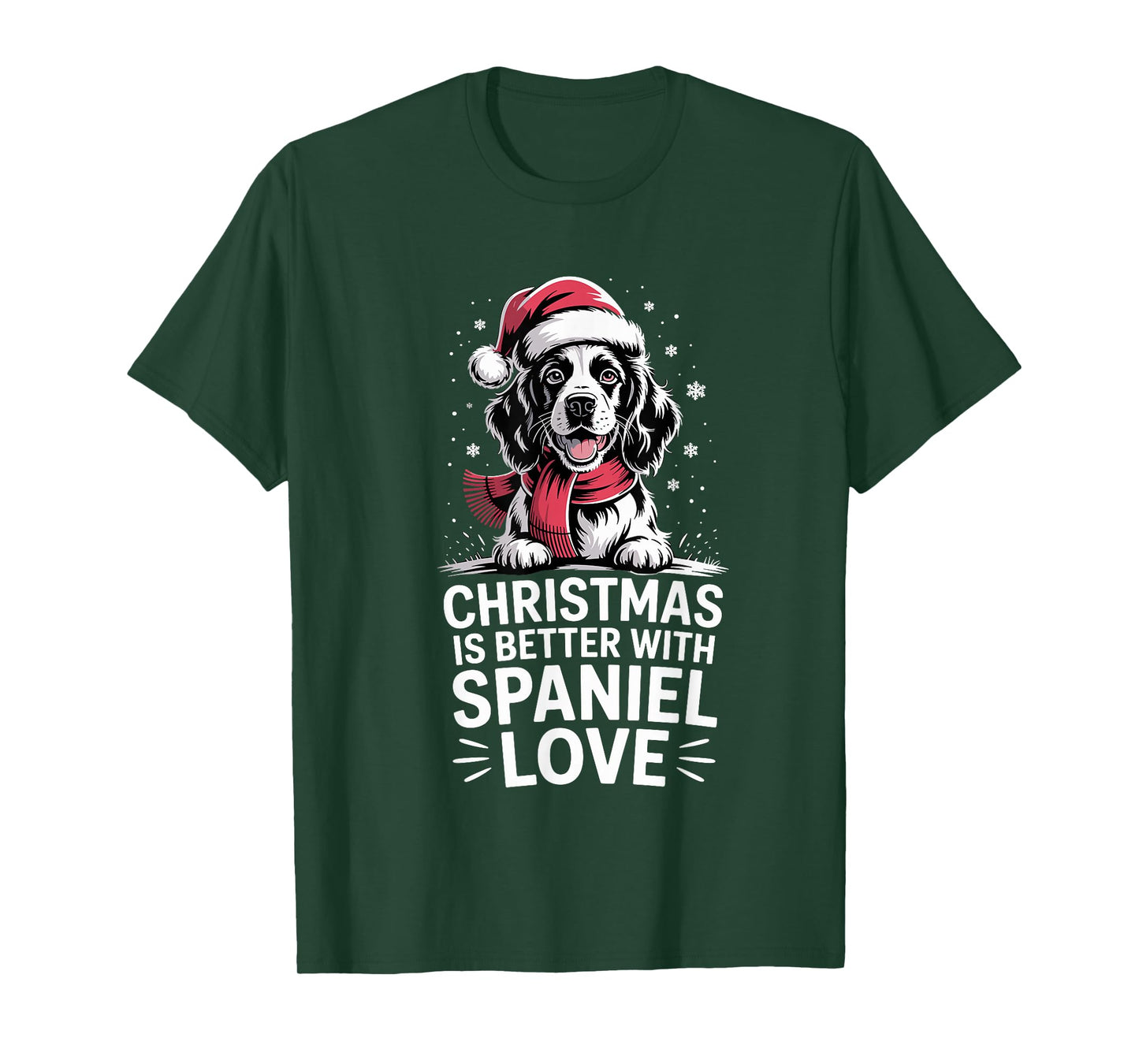 Xmas Christmas is Better with English Springer Spaniel Love T-Shirt