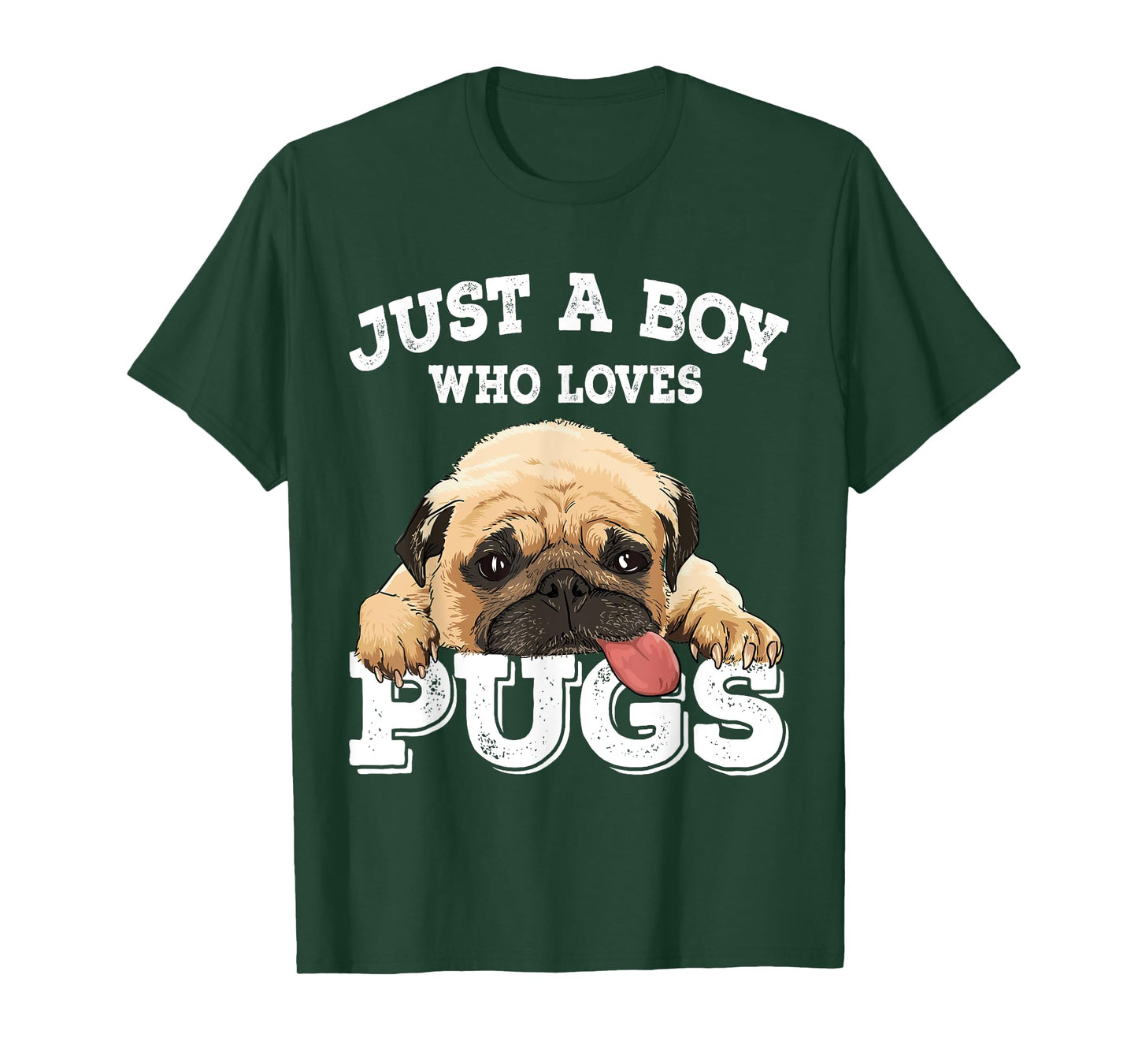 Just a Boy who Loves Pugs Funny Pug Lover Gift for Boys T-Shirt